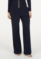 Bundfaltenhose aus elatischem Twill