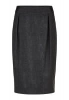 Pencil skirt with faux leather stripes
