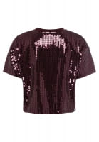 Paillettenshirt im College Look
