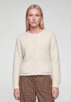 Strickjacke aus fancy Fransengarn