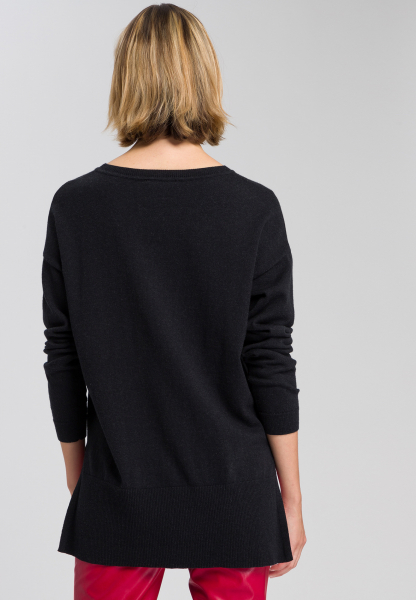 Pullover mit verlängertem Rückenteil