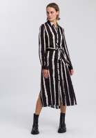 Shirt dress with batik stripes