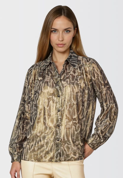 Blouse in sparkling animal print