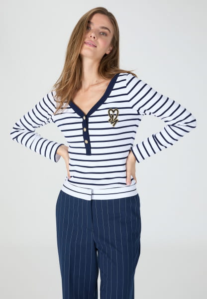 Shirt in striped look