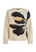 Sweater with floral intarsia