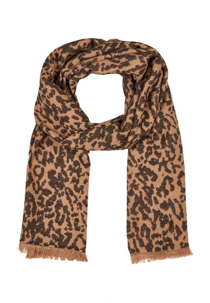 Jacquard Scarf with Leo Pattern