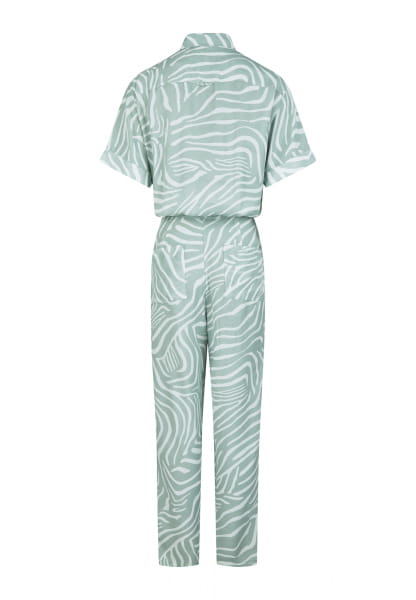 Overall with zebra print