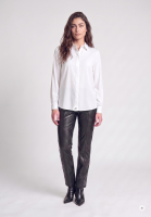 Poplin blouse with gathered detail at the back