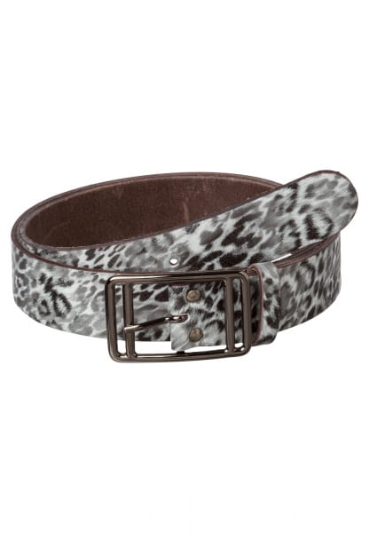 Belt with leopard print