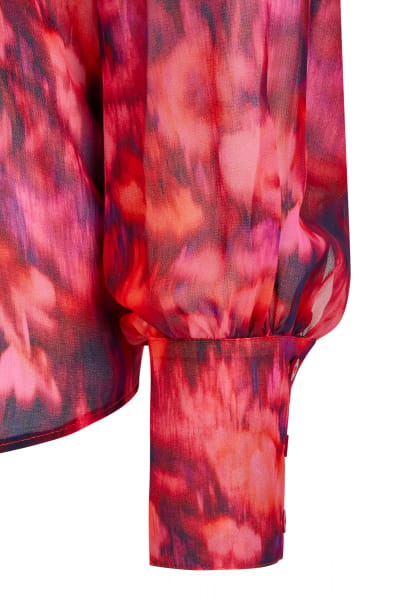 Abstract floral print shirt blouse