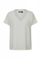 Top with lace neckline