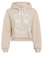 Cropped hoodie with logo print