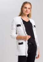 Strickjacke mit Kontrastblenden