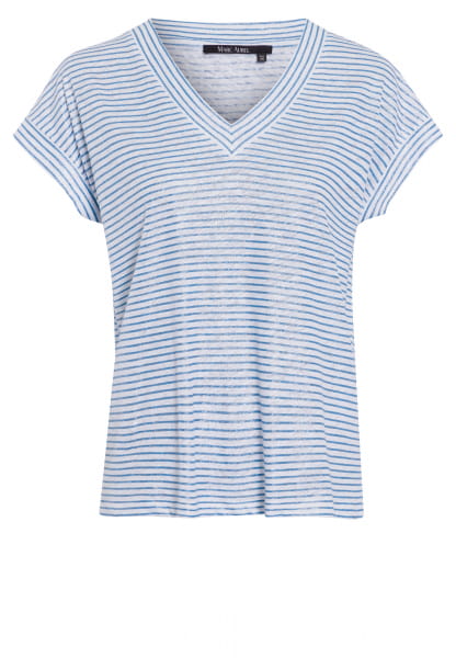 Linen shirt with fine stripes