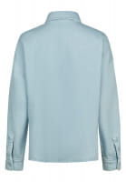 Oversized denim shirt with logo embroidery