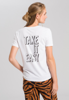 T-shirt with message print on both sides