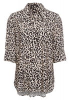 Oversize Hemd mit Leopardenprint