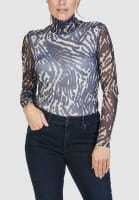 Meshshirt mit abstraktem Tigerprint