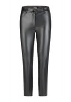 Leather-look trousers