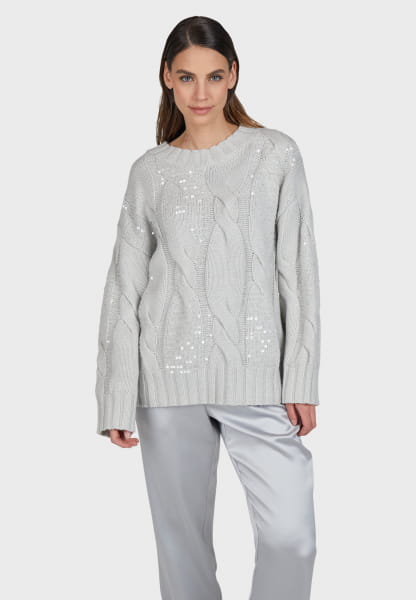 Pullover mit transparenten Pailletten