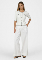 Cotton pants with wide legs