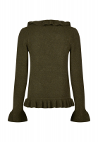 Strickjacke mit Rüschenkante
