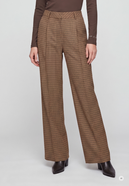 Bundfaltenhose mit weitem Bein