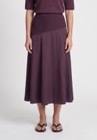 Midi skirt with jersey patchwork
