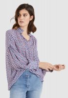 Oversized blouse with minimal print
