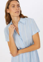 Shirt dress with woven stripes