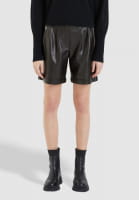 Shorts made from vegan leather