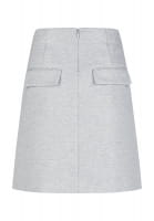 Twill-look jersey cargo skirt