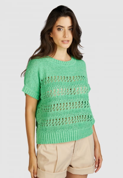 Sweater with ajour pattern