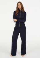 Bundfaltenhose aus elatischem Twill
