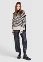 Jacquard-Pullover im Minimal-Muster