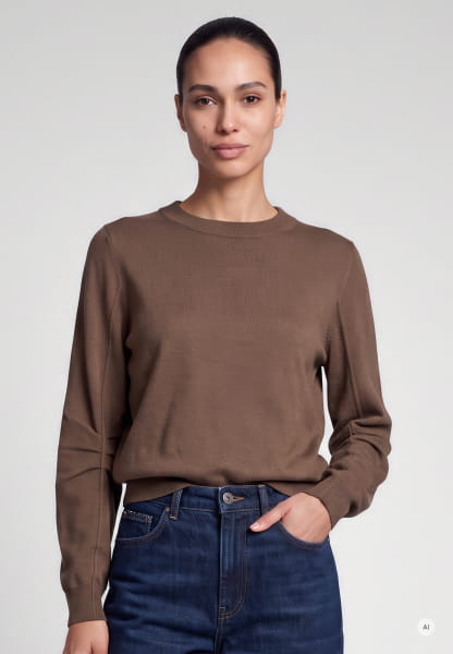 Sweater with pleated details