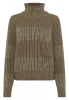 Rippen-Pullover mit Pailletten-Ringeln