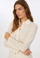 Hemdbluse in Strick-Optik