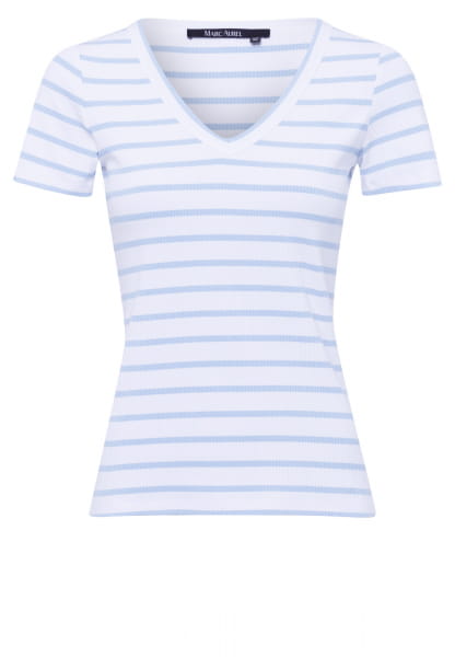 T-shirt in ribbed jersey with stripes