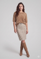 Stiftrock mit Strickbündchen