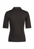 Jersey shirt with polo collar