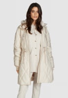 Poncho style quilted jacket