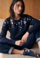 Sweater with sequin embroidery