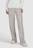 Sequin trousers with elasticated waistband