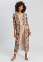 Longcardigan mit Leo-Print