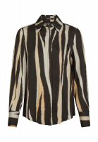 Classic shirt blouse with animal print