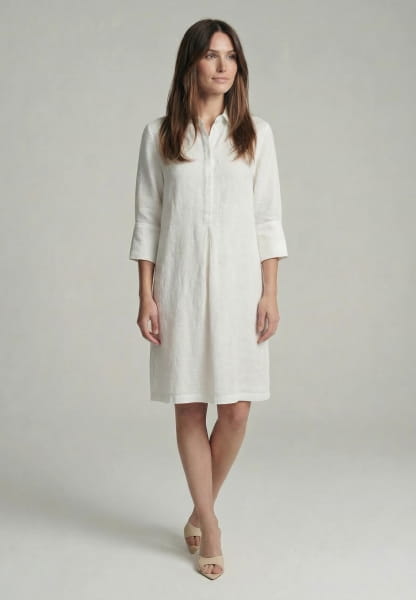 Leinenkleid mit Hemdkragen