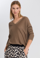Poncho sweater with v-neck