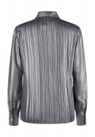 Metallic-Bluse im Plissee-Look