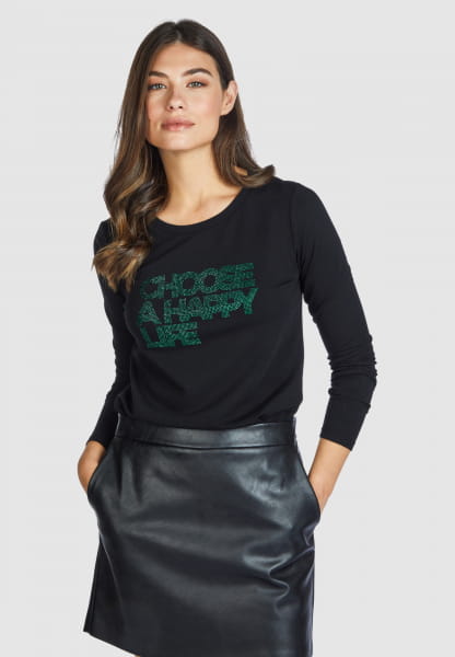 Langarmshirt "Choose a happy Life"